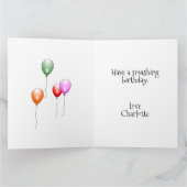 バルーン誕生日カード カード (内部)