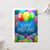 バルーン誕生日カード カード (正面/裏面インサイチュ)