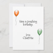 バルーン誕生日カード カード (裏面)