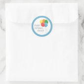 バルーン誕生日シール(メッセージカード、封筒) ラウンドシール (バッグ)