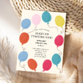 バルーン誕生日パーティーの招待 招待状