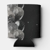 バルーン誕生日ブラックシルバーグリッターパーティー 缶クーラー (裏面)