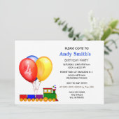 バルーン誕生日ボーイパーティー 招待状 (スタンド正面)