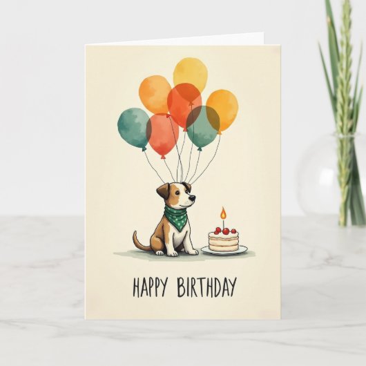 バルーン誕生日友達カード カード (正面)