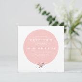 バルーン誕生日招待状 – ピーチ 招待状 (スタンド正面)