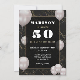 バルーン誕生日招待状 招待状