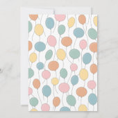 バルーン誕生日招待状 招待状 (裏面)