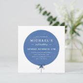 バルーン誕生日招待状- Cobalt 招待状 (スタンド正面)