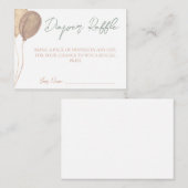 バルーン赤ちゃんシャワーおむつラッフルカード ノートカード (正面/裏面)