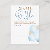 バルーン赤ちゃんシャワーおむつラッフルチケットエンクロサー エンクロージャーカード (正面)