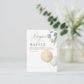 バルーン赤ちゃんシャワーおむつラッフルチケット エンクロージャーカード (スタンド正面)