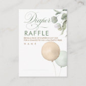 バルーン赤ちゃんシャワーおむつラッフルチケット エンクロージャーカード (正面)