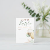 バルーン赤ちゃんシャワーおむつラッフルチケット エンクロージャーカード (スタンド正面)