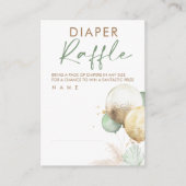バルーン赤ちゃんシャワーおむつラッフルチケット エンクロージャーカード (正面)