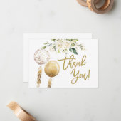 バルーン赤ちゃんシャワーサンキューカード ノートカード (正面/裏面インサイチュ)