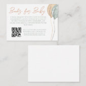 バルーン赤ちゃんシャワーブックカード ノートカード (正面/裏面)