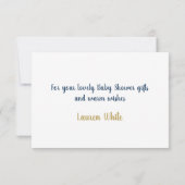 バルーン赤ちゃんシャワー男の子ツインサンキューノートカード ノートカード (裏面)