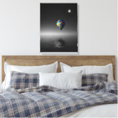 バルーン飛んでいる選択式ミニマル写真撮影 キャンバスプリント (インサイチュ (寝室))