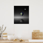 バルーン飛んでいる選択式ミニマル写真撮影 ポスター (キッチン)