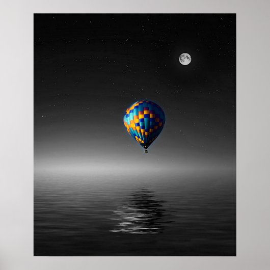 バルーン飛んでいる選択式ミニマル写真撮影 ポスター (正面)