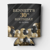 バルーン黒金ゴールド 缶クーラー (正面)