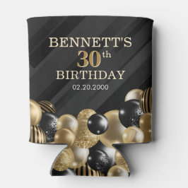バルーン黒金ゴールド 缶クーラー