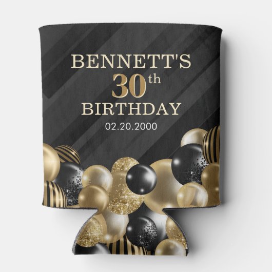 バルーン黒金ゴールド 缶クーラー (裏面)