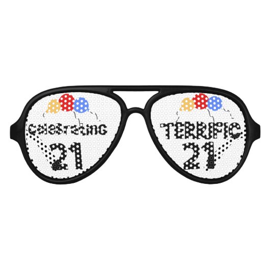 バルーン21st誕生日パーティーシェード アビエーターサングラス (正面)