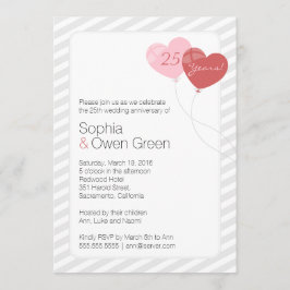 バルーン25周年シルバーウェディングアニバーサリーパーティー 招待状
