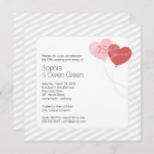 バルーン25周年シルバーウェディングアニバーサリーパーティー 招待状 (正面/裏面)