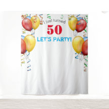 バルーン50歳誕生日写真撮影用背景