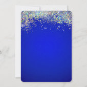 バルーン、カラフル紙吹雪ブ王室のルー退職 招待状 (裏面)