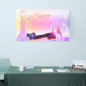 バルーン、ガラス、ヒール、グリッタードレグラデーションス 横断幕 (トレードショー)