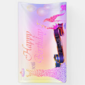 バルーン、ガラス、ヒール、グリッタードレグラデーションス 横断幕 (縦)