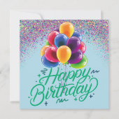 バルーン & コンフェッティ 招待状 (正面)