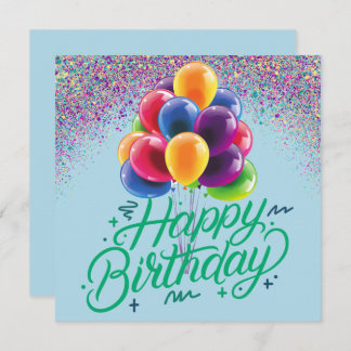 バルーン & コンフェッティ 招待状