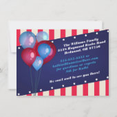 バルーン＆ストライプの4th of Julyパーティー招待状 招待状 (裏面)