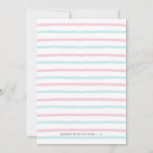 バルーン テディベア カー 性別発表 招待状 (裏面)