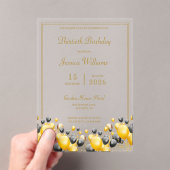 バルーン・デコレーション誕生日パーティー アクリル招待状 (インサイチュ (ポータブル))