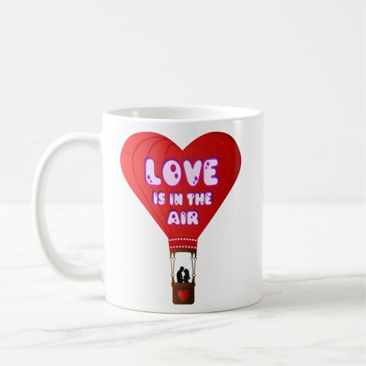 バルーン ハート ラブ コーヒーマグカップ (左)