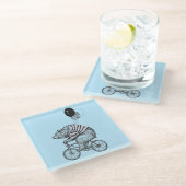 バルーン·バイシクル·ベア ガラスコースター (アングル)