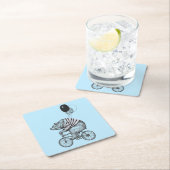 バルーン·バイシクル·ベア スクエアペーパーコースター (インサイチュ)