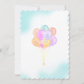 バルーン パステル フォト バースデー 招待状 (裏面)