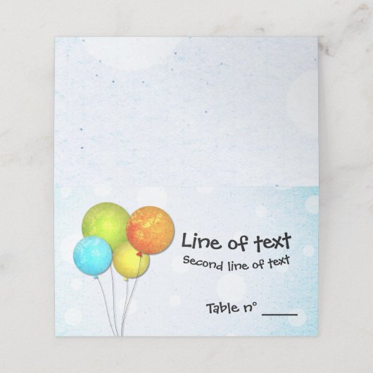 バルーン プレイスカード (外部開封)