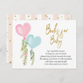 バルーン・ボーイ・ガールジェンダーがベビーの本を明かす インビテーションポストカード (正面/裏面)