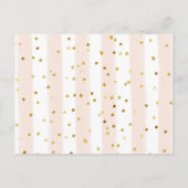 バルーン・ボーイ・ガールジェンダーがベビーの本を明かす インビテーションポストカード (裏面)