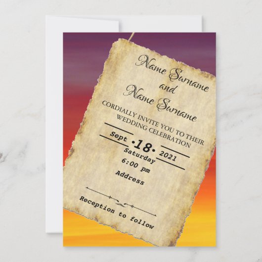 バルーン 招待状 (裏面)