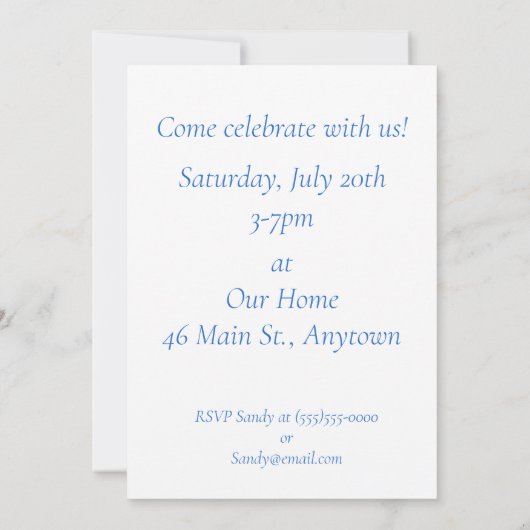 「バルーン」  招待状 (裏面)