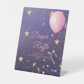 バルーン&紙吹雪おむつラッフルサイン 台座サイン (正面)