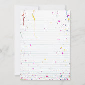 バルーン&紙吹雪Sweet sixteen誕生日パーティー 招待状 (裏面)